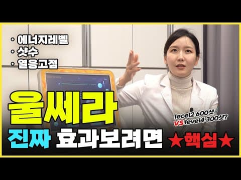 울쎄라 돈 안버리는 핵심 알려드립니다. (팁종류, 열응고점, 에너지레벨, 샷수)